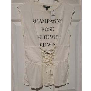 Limited Edition Express Corset Graphic Tee Size XS
